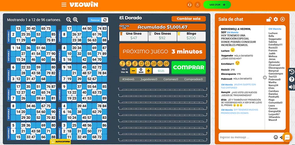 VeoWin Bingo y Casino Online Perú