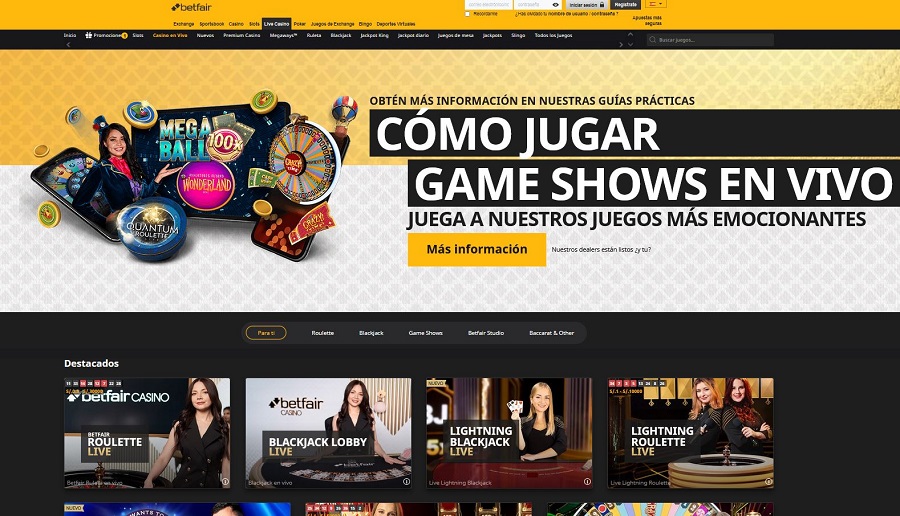 Betfair Casino Online Perú