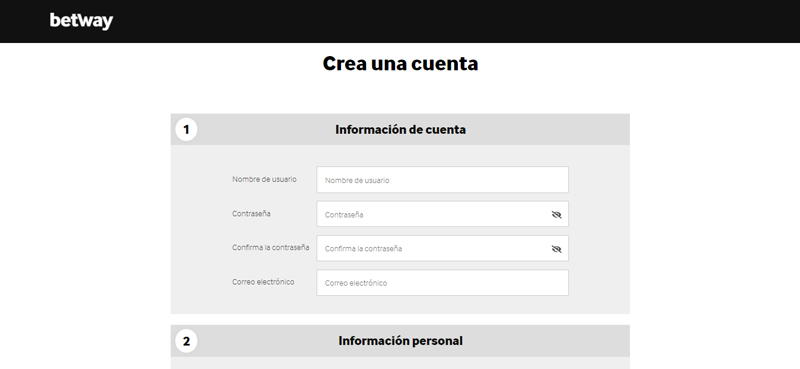 Betway Perú Registro