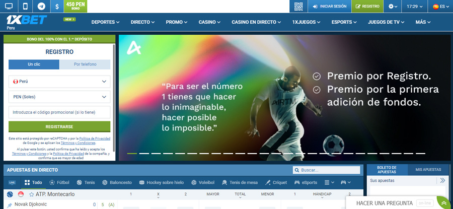 Apostar en 1xBet