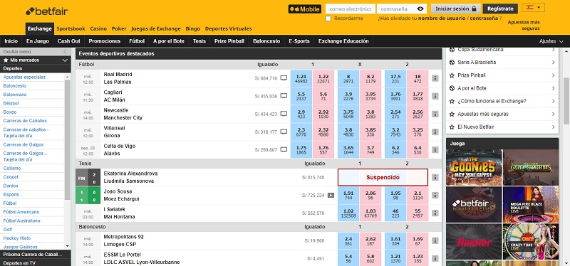 Informe de Betfair Home